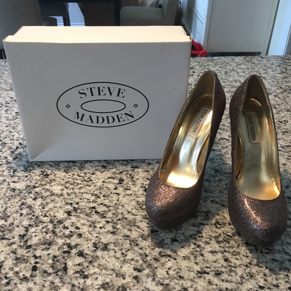 Multi Glitter Platform Heels